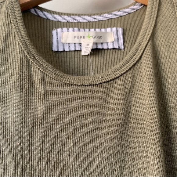 Nwt Racerback Ribbed Tank Top Green Pure + good - Picture 4 of 6